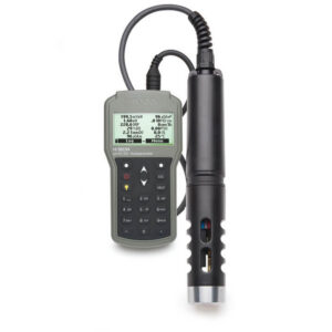 Medidor multiparamétrico de pH/ORP/CE/TDS/Salinidad/OD/Presión/Temperatura con sonda de 20 metros (Modelo HI98196)